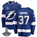 Fanatics Branded Tampa Bay Lightning Men's Yanni Gourde Breakaway Blue Home 2020 Stanley Cup Champions NHL Jersey