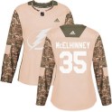 Adidas Tampa Bay Lightning Women's Curtis McElhinney Authentic Camo Veterans Day Practice NHL Jersey