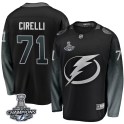 Fanatics Branded Tampa Bay Lightning Youth Anthony Cirelli Breakaway Black Alternate 2020 Stanley Cup Champions NHL Jersey