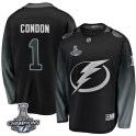 Fanatics Branded Tampa Bay Lightning Youth Mike Condon Breakaway Black Alternate 2020 Stanley Cup Champions NHL Jersey