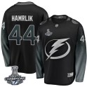 Fanatics Branded Tampa Bay Lightning Youth Roman Hamrlik Breakaway Black Alternate 2020 Stanley Cup Champions NHL Jersey