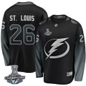 Fanatics Branded Tampa Bay Lightning Youth Martin St. Louis Breakaway Black Alternate 2020 Stanley Cup Champions NHL Jersey