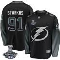 Fanatics Branded Tampa Bay Lightning Youth Steven Stamkos Breakaway Black Alternate 2020 Stanley Cup Champions NHL Jersey