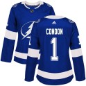 Adidas Tampa Bay Lightning Women's Mike Condon Authentic Blue ized Home NHL Jersey