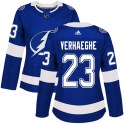 Adidas Tampa Bay Lightning Women's Carter Verhaeghe Authentic Blue Home NHL Jersey