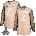 Adidas Tampa Bay Lightning Men's Luke Schenn Authentic Camo Veterans Day Practice 2020 Stanley Cup Champions NHL Jersey
