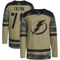 Adidas Tampa Bay Lightning Youth Ross Colton Authentic Camo Military Appreciation Practice NHL Jersey