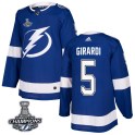 Adidas Tampa Bay Lightning Men's Dan Girardi Authentic Blue Home 2020 Stanley Cup Champions NHL Jersey