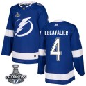 Adidas Tampa Bay Lightning Men's Vincent Lecavalier Authentic Blue Home 2020 Stanley Cup Champions NHL Jersey