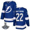 Adidas Tampa Bay Lightning Men's Kevin Shattenkirk Authentic Blue Home 2020 Stanley Cup Champions NHL Jersey