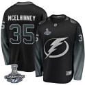 Fanatics Branded Tampa Bay Lightning Men's Curtis McElhinney Breakaway Black Alternate 2020 Stanley Cup Champions NHL Jersey