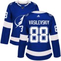 Adidas Tampa Bay Lightning Women's Andrei Vasilevskiy Authentic Royal Blue Home NHL Jersey