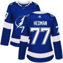 Adidas Tampa Bay Lightning Women's Victor Hedman Authentic Royal Blue Home NHL Jersey