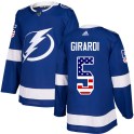 Adidas Tampa Bay Lightning Men's Dan Girardi Authentic Blue USA Flag Fashion NHL Jersey