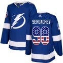 Adidas Tampa Bay Lightning Youth Mikhail Sergachev Authentic Blue USA Flag Fashion NHL Jersey