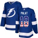 Adidas Tampa Bay Lightning Men's Ondrej Palat Authentic Blue USA Flag Fashion NHL Jersey