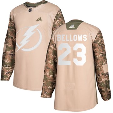 Adidas Tampa Bay Lightning Men's Brian Bellows Authentic Camo Veterans Day Practice NHL Jersey
