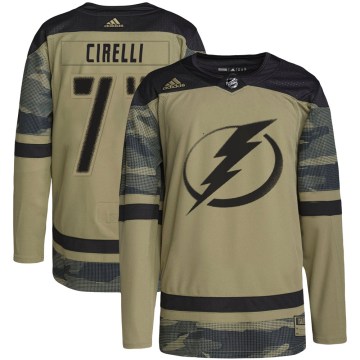 Adidas Tampa Bay Lightning Men's Anthony Cirelli Authentic Camo Military Appreciation Practice NHL Jersey