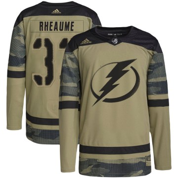 Adidas Tampa Bay Lightning Men's Manon Rheaume Authentic Camo Military Appreciation Practice NHL Jersey