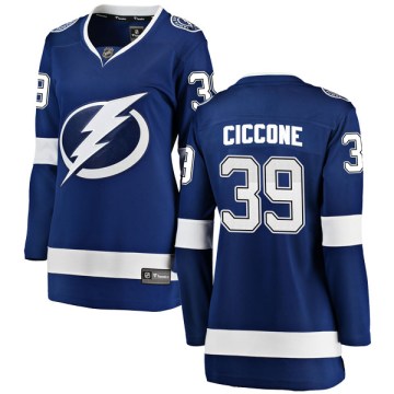 Fanatics Branded Tampa Bay Lightning Women's Enrico Ciccone Breakaway Blue Home NHL Jersey