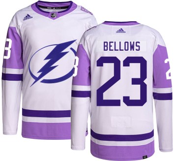 Adidas Tampa Bay Lightning Men's Brian Bellows Authentic Hockey Fights Cancer NHL Jersey