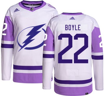 Adidas Tampa Bay Lightning Men's Dan Boyle Authentic Hockey Fights Cancer NHL Jersey
