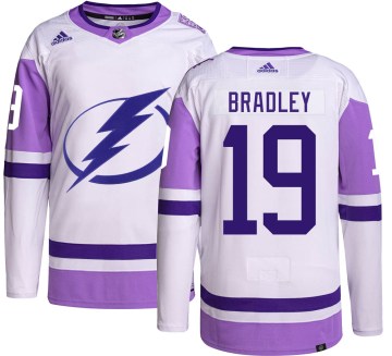 Adidas Tampa Bay Lightning Men's Brian Bradley Authentic Hockey Fights Cancer NHL Jersey