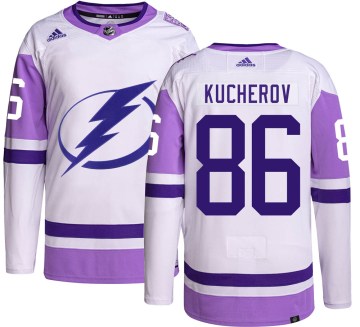 Adidas Tampa Bay Lightning Men's Nikita Kucherov Authentic Hockey Fights Cancer NHL Jersey