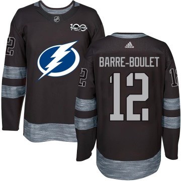 Tampa Bay Lightning Youth Alex Barre-Boulet Authentic Black 1917-2017 100th Anniversary NHL Jersey