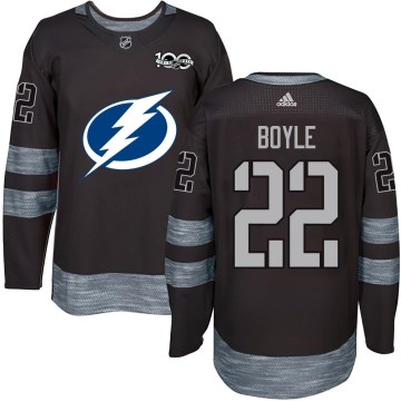 Tampa Bay Lightning Youth Dan Boyle Authentic Black 1917-2017 100th Anniversary NHL Jersey