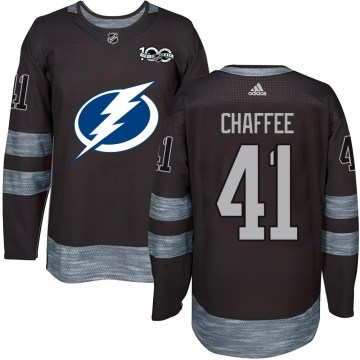 Tampa Bay Lightning Youth Mitchell Chaffee Authentic Black 1917-2017 100th Anniversary NHL Jersey