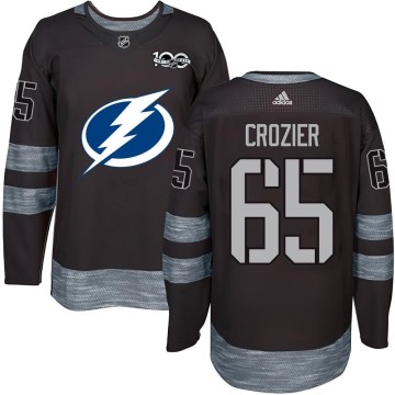 Tampa Bay Lightning Youth Maxwell Crozier Authentic Black 1917-2017 100th Anniversary NHL Jersey