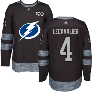 Tampa Bay Lightning Youth Vincent Lecavalier Authentic Black 1917-2017 100th Anniversary NHL Jersey