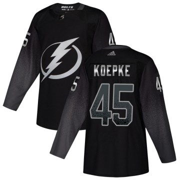 Adidas Tampa Bay Lightning Youth Cole Koepke Authentic Black Alternate NHL Jersey