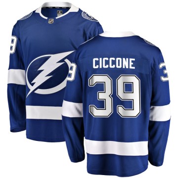 Fanatics Branded Tampa Bay Lightning Men's Enrico Ciccone Breakaway Blue Home NHL Jersey