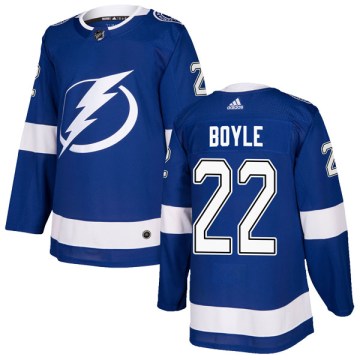 Adidas Tampa Bay Lightning Men's Dan Boyle Authentic Blue Home NHL Jersey