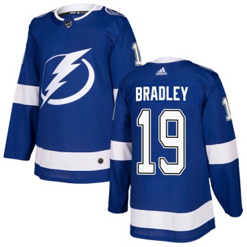 Adidas Tampa Bay Lightning Men's Brian Bradley Authentic Blue Home NHL Jersey