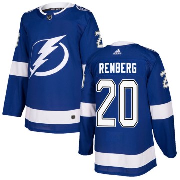 Adidas Tampa Bay Lightning Men's Mikael Renberg Authentic Blue Home NHL Jersey