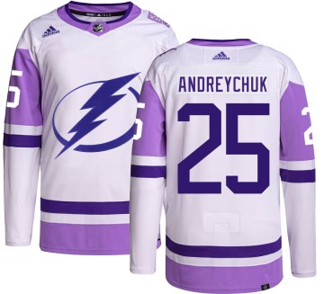 Adidas Tampa Bay Lightning Youth Dave Andreychuk Authentic Hockey Fights Cancer NHL Jersey