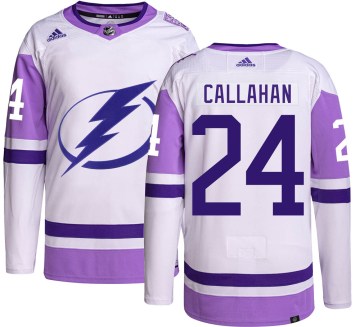 Adidas Tampa Bay Lightning Youth Ryan Callahan Authentic Hockey Fights Cancer NHL Jersey