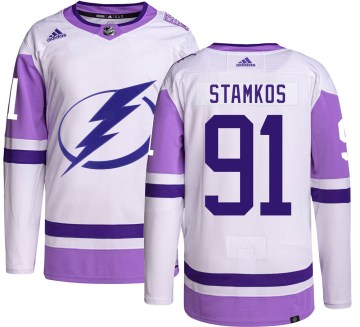 Adidas Tampa Bay Lightning Youth Steven Stamkos Authentic Hockey Fights Cancer NHL Jersey