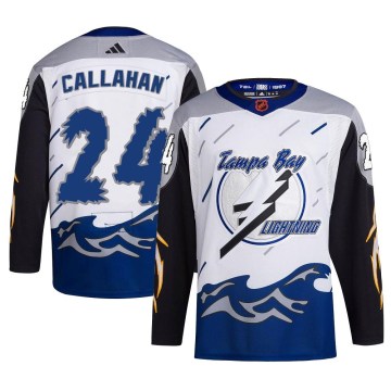Adidas Tampa Bay Lightning Youth Ryan Callahan Authentic White Reverse Retro 2.0 NHL Jersey