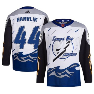 Adidas Tampa Bay Lightning Youth Roman Hamrlik Authentic White Reverse Retro 2.0 NHL Jersey