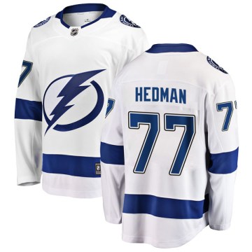 Fanatics Branded Tampa Bay Lightning Youth Victor Hedman Breakaway White Away NHL Jersey