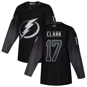 Adidas Tampa Bay Lightning Men's Wendel Clark Authentic Black Alternate NHL Jersey