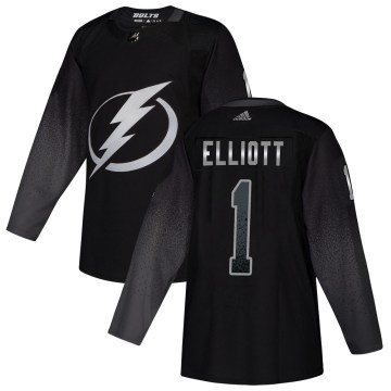 Adidas Tampa Bay Lightning Men's Brian Elliott Authentic Black Alternate NHL Jersey
