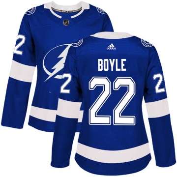 Adidas Tampa Bay Lightning Women's Dan Boyle Authentic Blue Home NHL Jersey