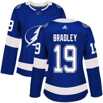Adidas Tampa Bay Lightning Women's Brian Bradley Authentic Blue Home NHL Jersey
