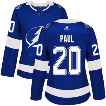 Adidas Tampa Bay Lightning Women's Nicholas Paul Authentic Blue Home NHL Jersey