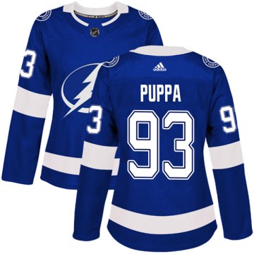 Adidas Tampa Bay Lightning Women's Daren Puppa Authentic Blue Home NHL Jersey